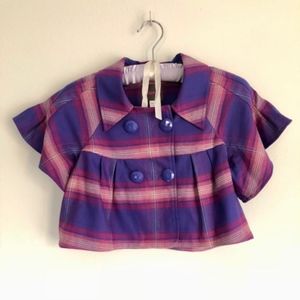 Purple Plaid Crop Top by Just Sweet